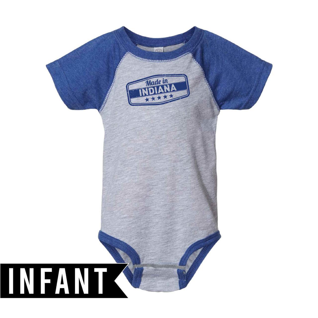 Infant Baseball Fine Jersey Bodysuit - Made In Indiana