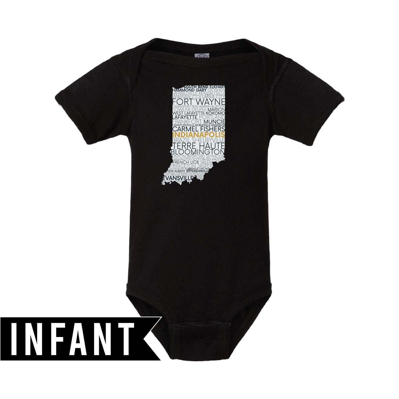 Infant Fine Jersey Bodysuit - Indiana Cities