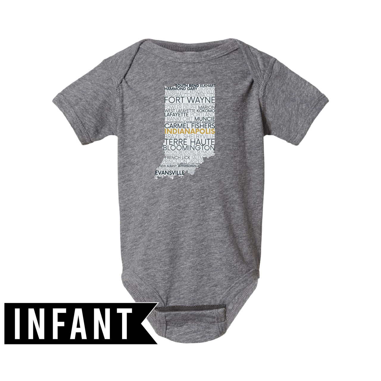 Infant Fine Jersey Bodysuit - Indiana Cities