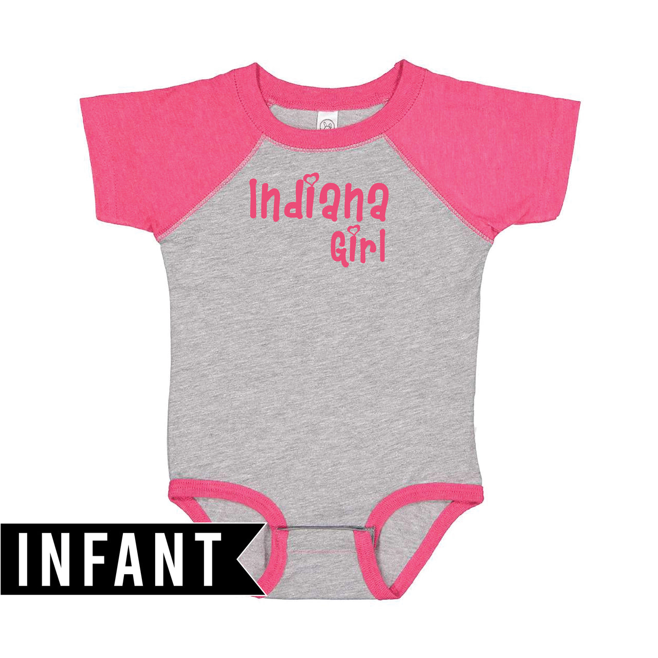 Infant Baseball Fine Jersey Bodysuit - Indiana Girl