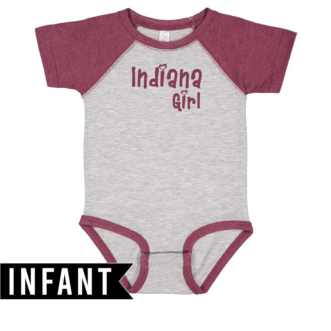 Infant Baseball Fine Jersey Bodysuit - Indiana Girl