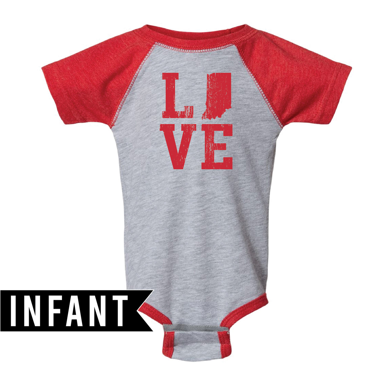 Infant Baseball Fine Jersey Bodysuit - Indiana Love