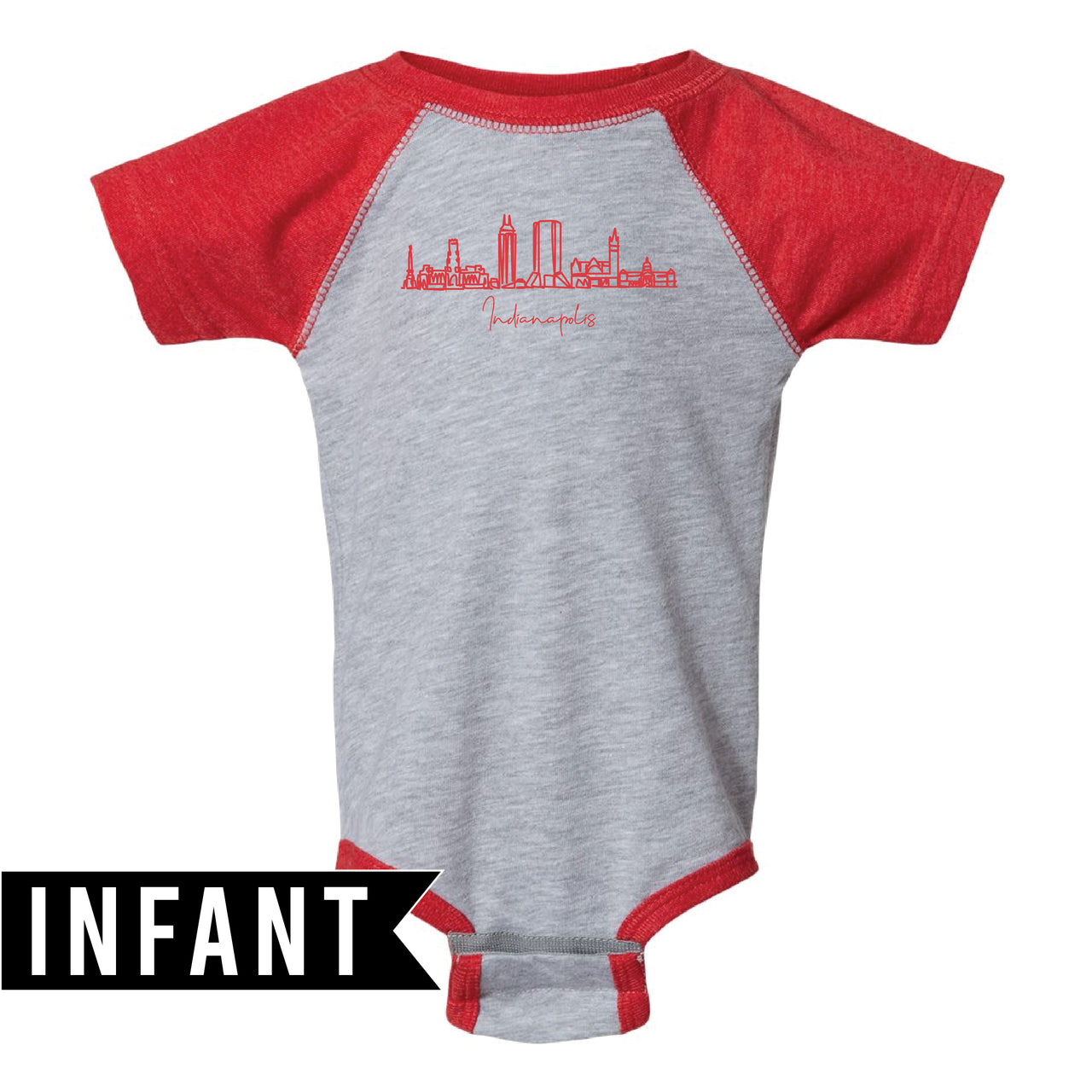 Infant Baseball Fine Jersey Bodysuit - Indianapolis Skyline
