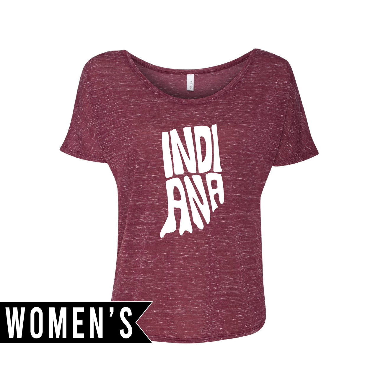BELLA + CANVAS - Women’s Slouchy Tee - Indiana Letter