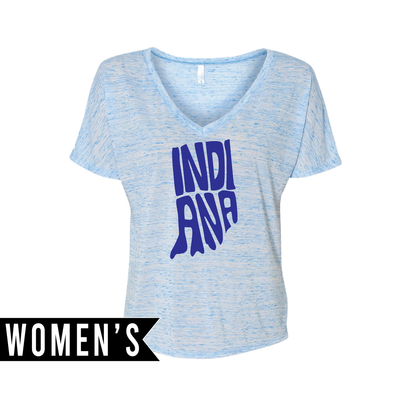BELLA + CANVAS - Women’s Slouchy V-Neck Tee - Indiana Letter