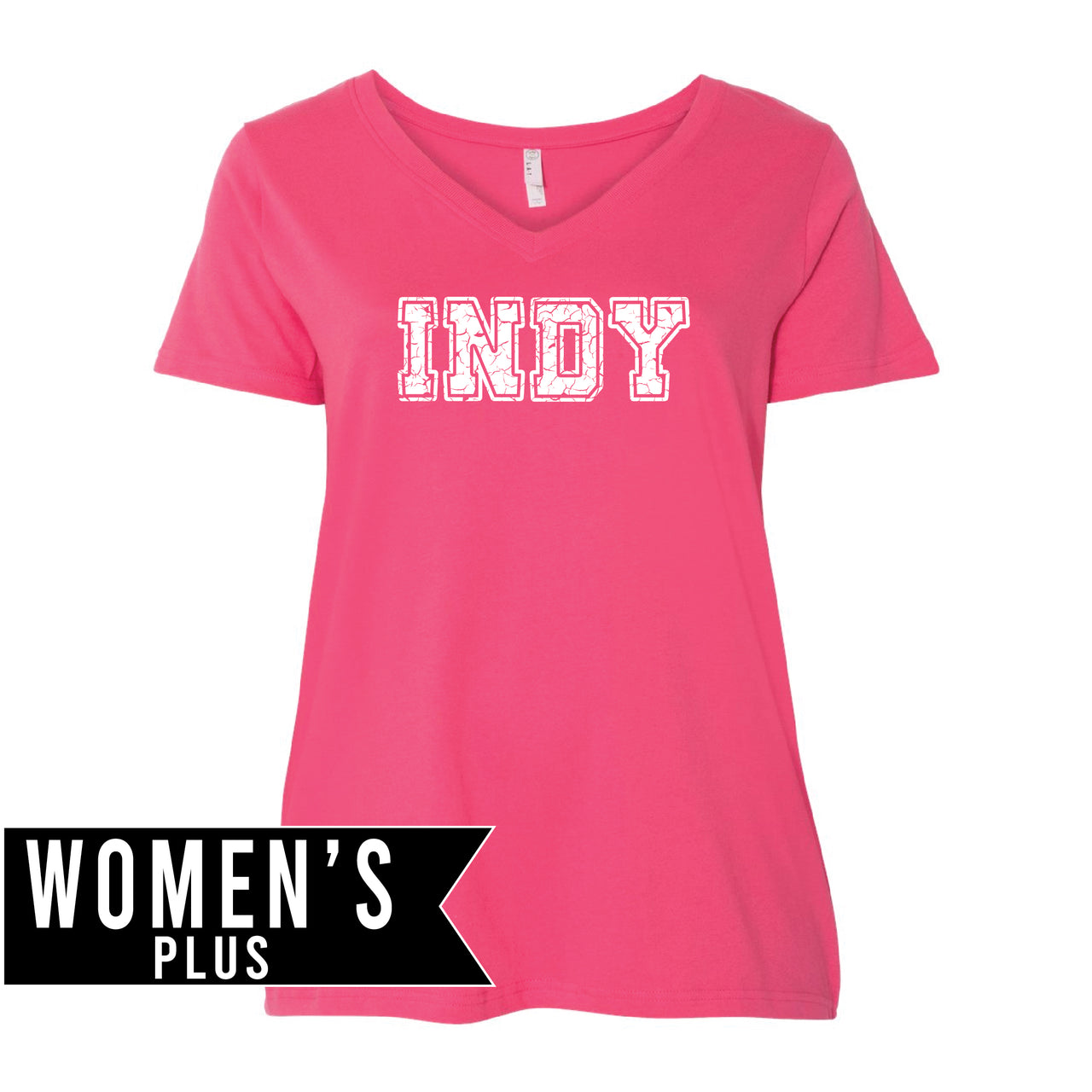 Plus Size Women's Premium Jersey V-Neck Tee - Indy