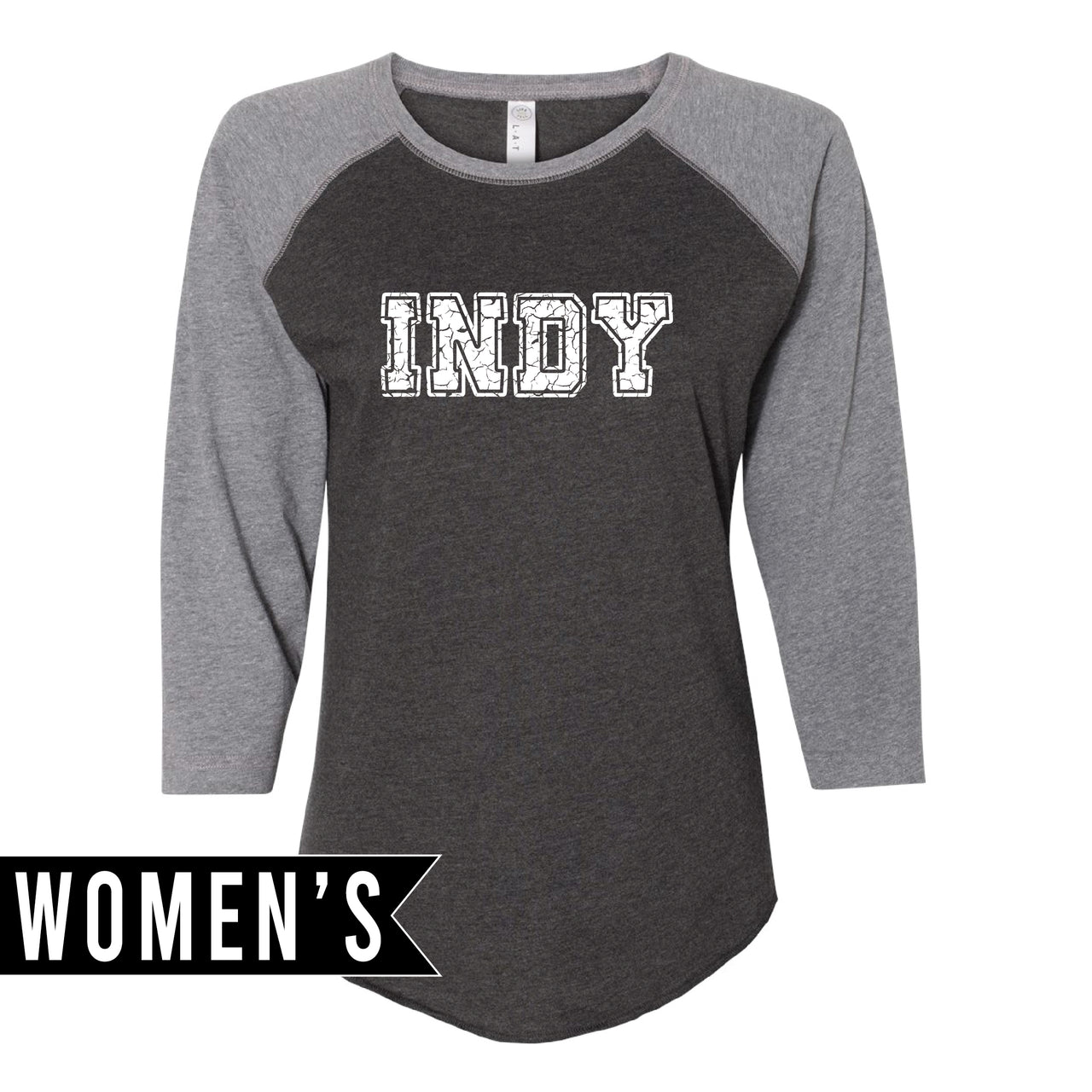 Women's Baseball Jersey 3/4 Sleeve Tee - Indy