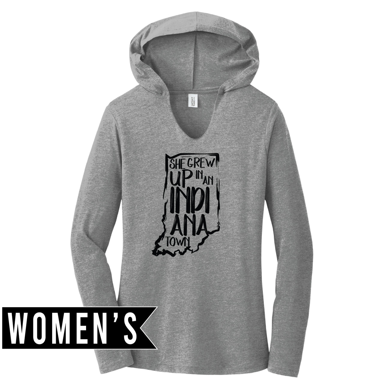 Women’s Perfect Tri Long Sleeve Hoodie - Indiana Town
