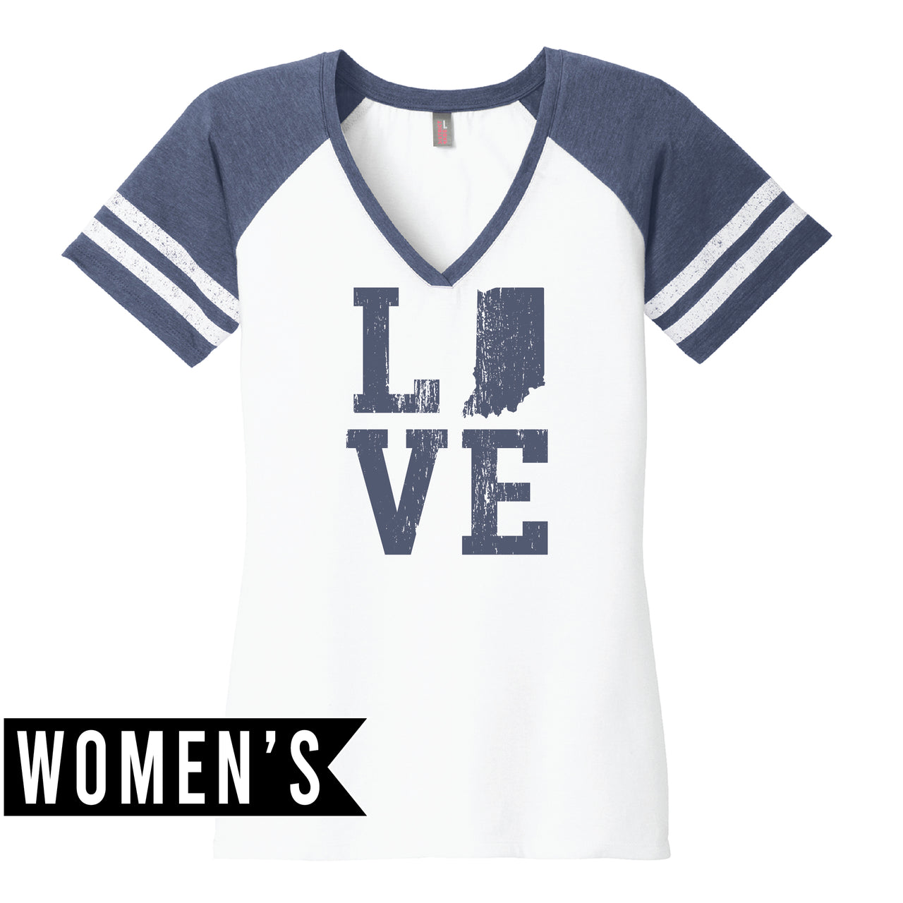 Women’s Game V-Neck Tee - Indiana LOVE