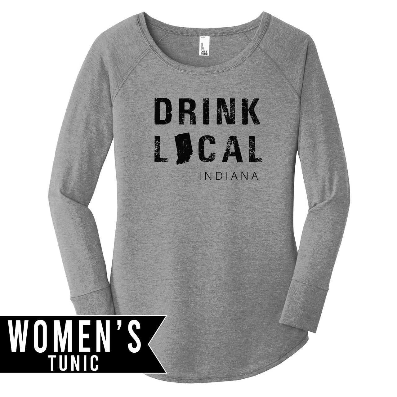 Women’s Perfect Tri Long Sleeve Tunic Tee - Drink Indiana