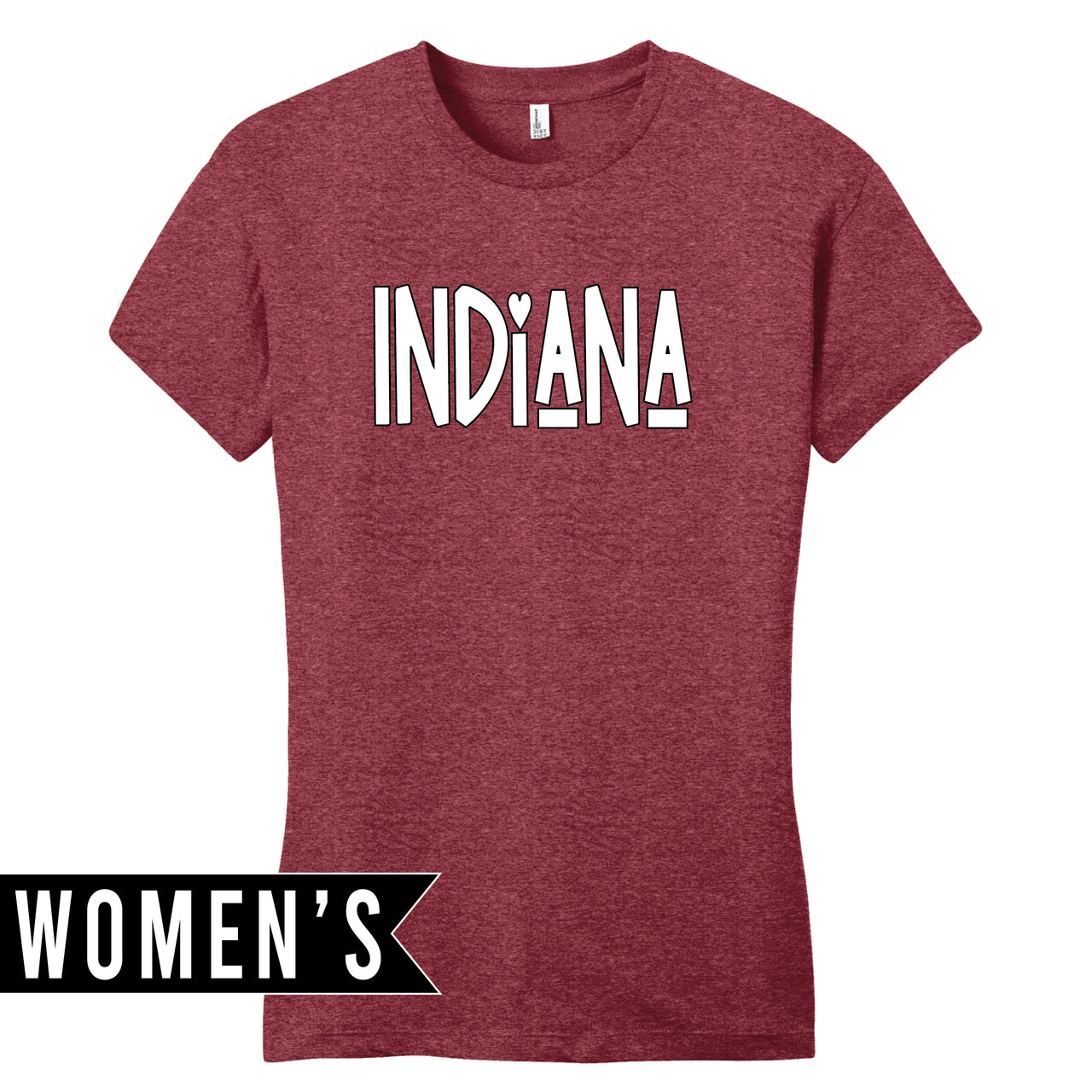 Women’s Fitted T-Shirt - Indiana Heart