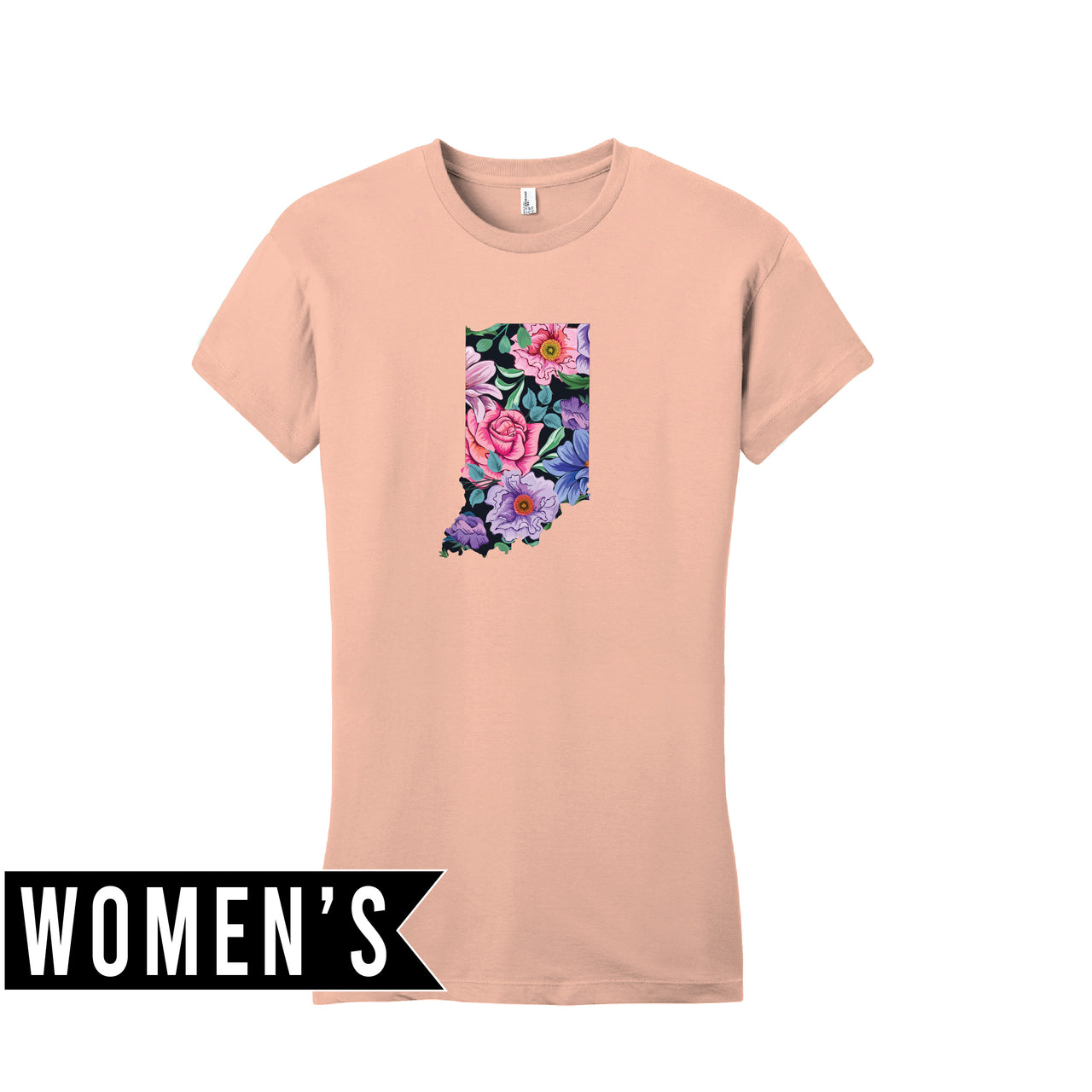 Women’s Fitted T-Shirt - Floral Indiana