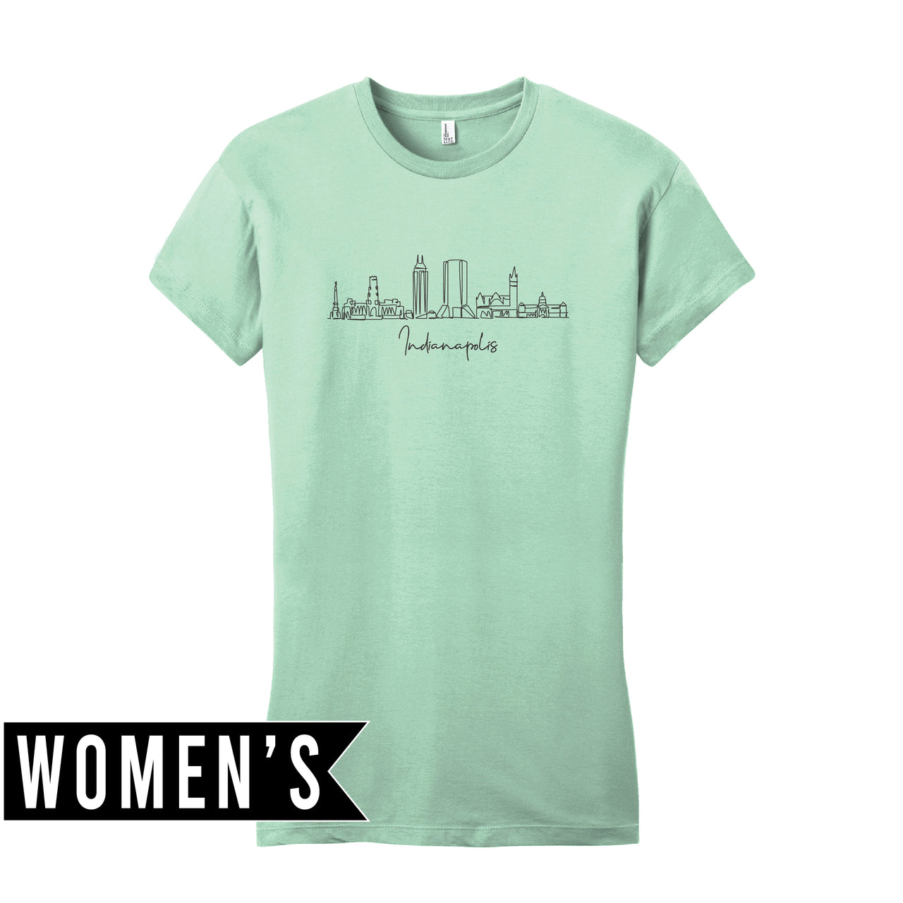 Women’s Fitted T-Shirt - Indiana Skyline