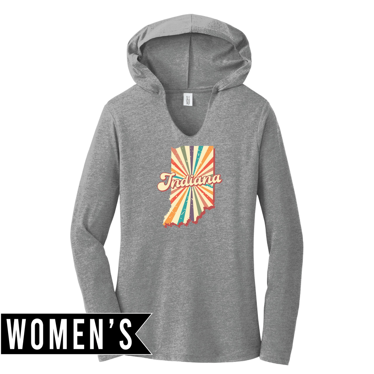 Women’s Perfect Tri Long Sleeve Hoodie - Indiana Retro