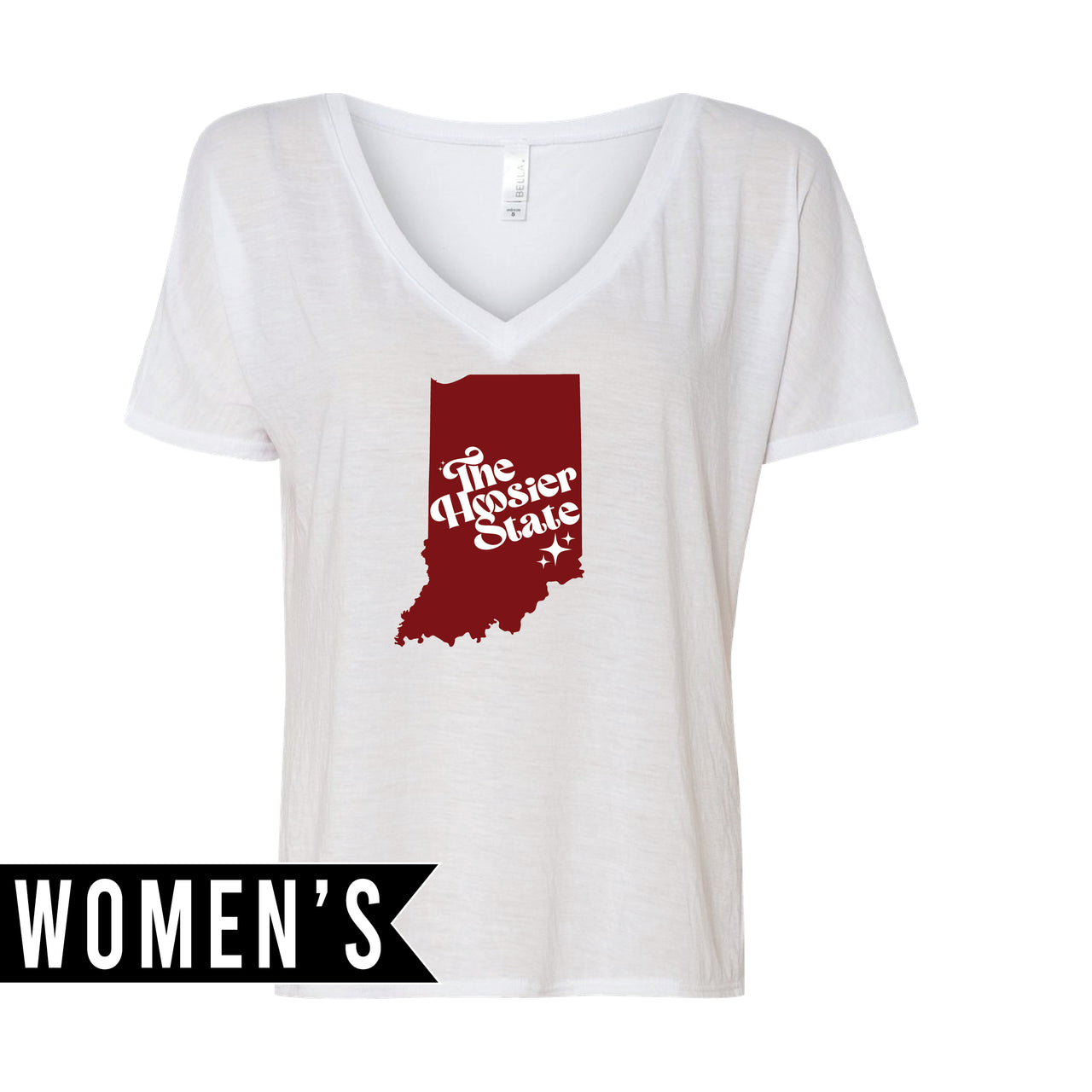 BELLA + CANVAS - Women’s Slouchy V-Neck Tee - Hoosier State