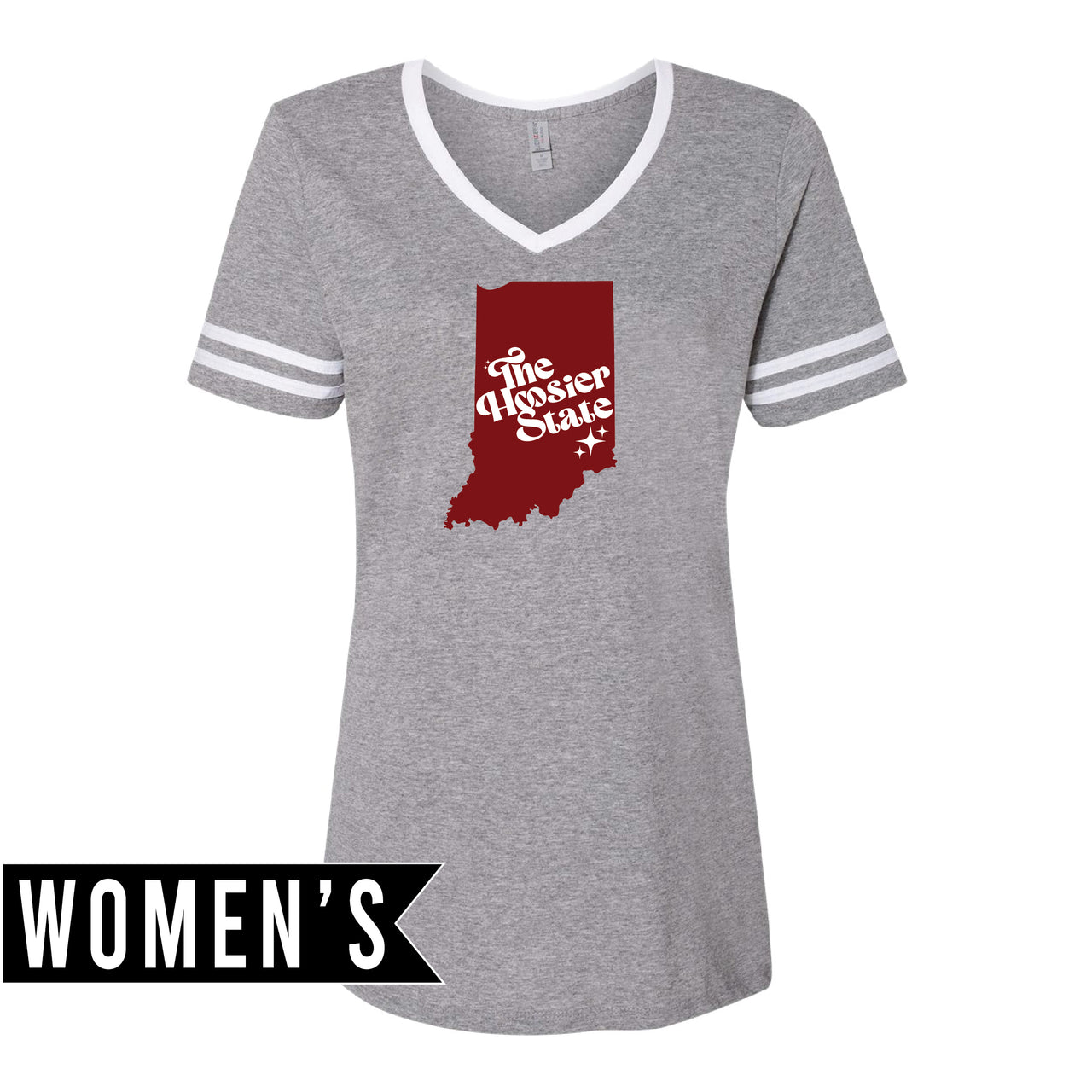 Women's Varsity Triblend V-Neck T-Shirt - Hoosier State