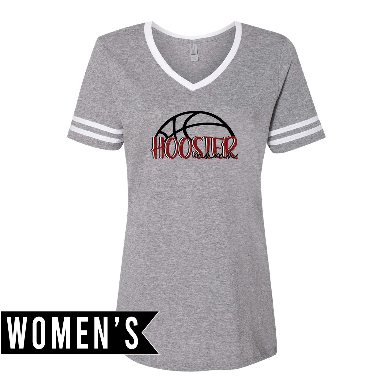 Women's Varsity Triblend V-Neck T-Shirt - Hoosier Mama