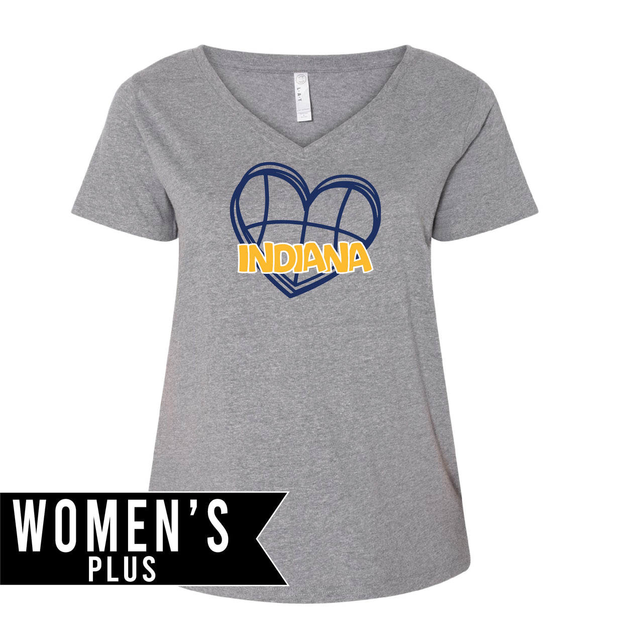 Plus Size Women's Premium Jersey V-Neck Tee - Indiana Basketball