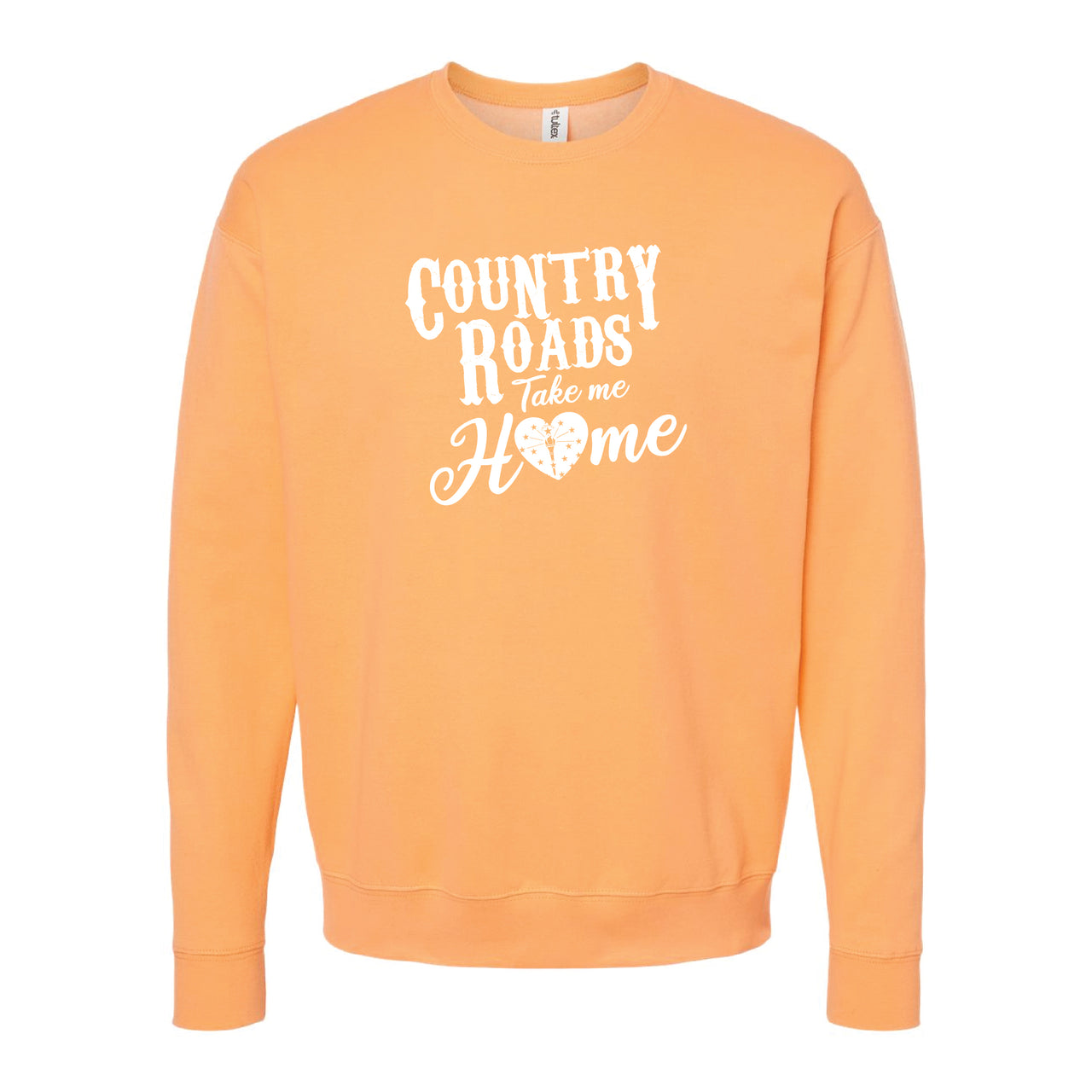 Unisex Fleece Crewneck Sweatshirt - Indiana Roads