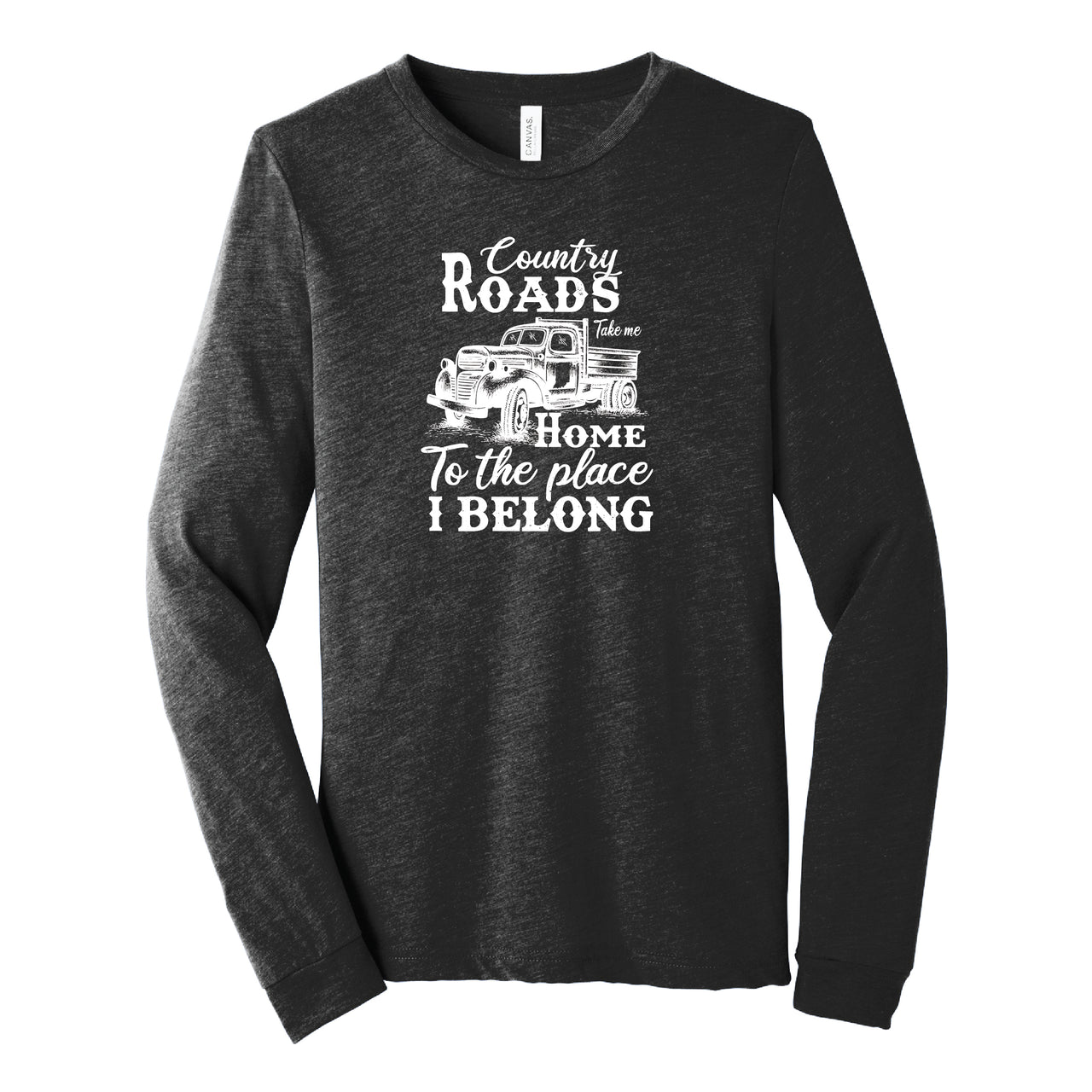 BELLA+CANVAS Unisex Triblend Long Sleeve Tee - Indiana Country Roads