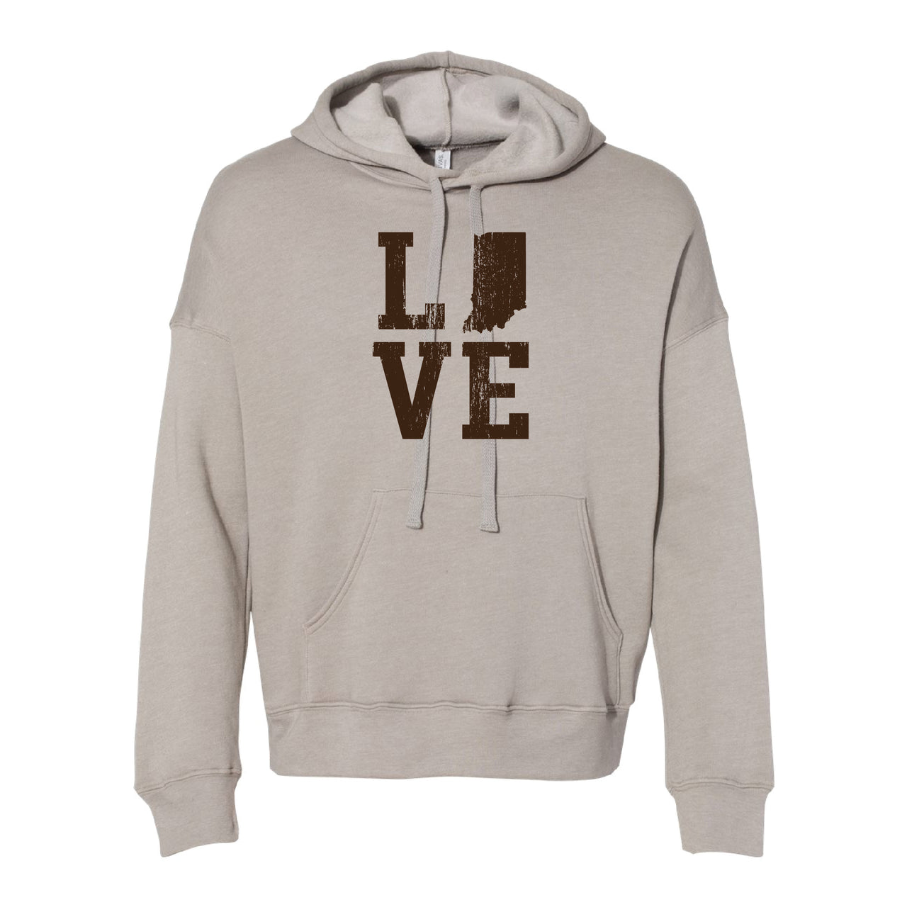 BELLA + CANVAS Unisex Sponge Fleece Hoodie - Indiana Love