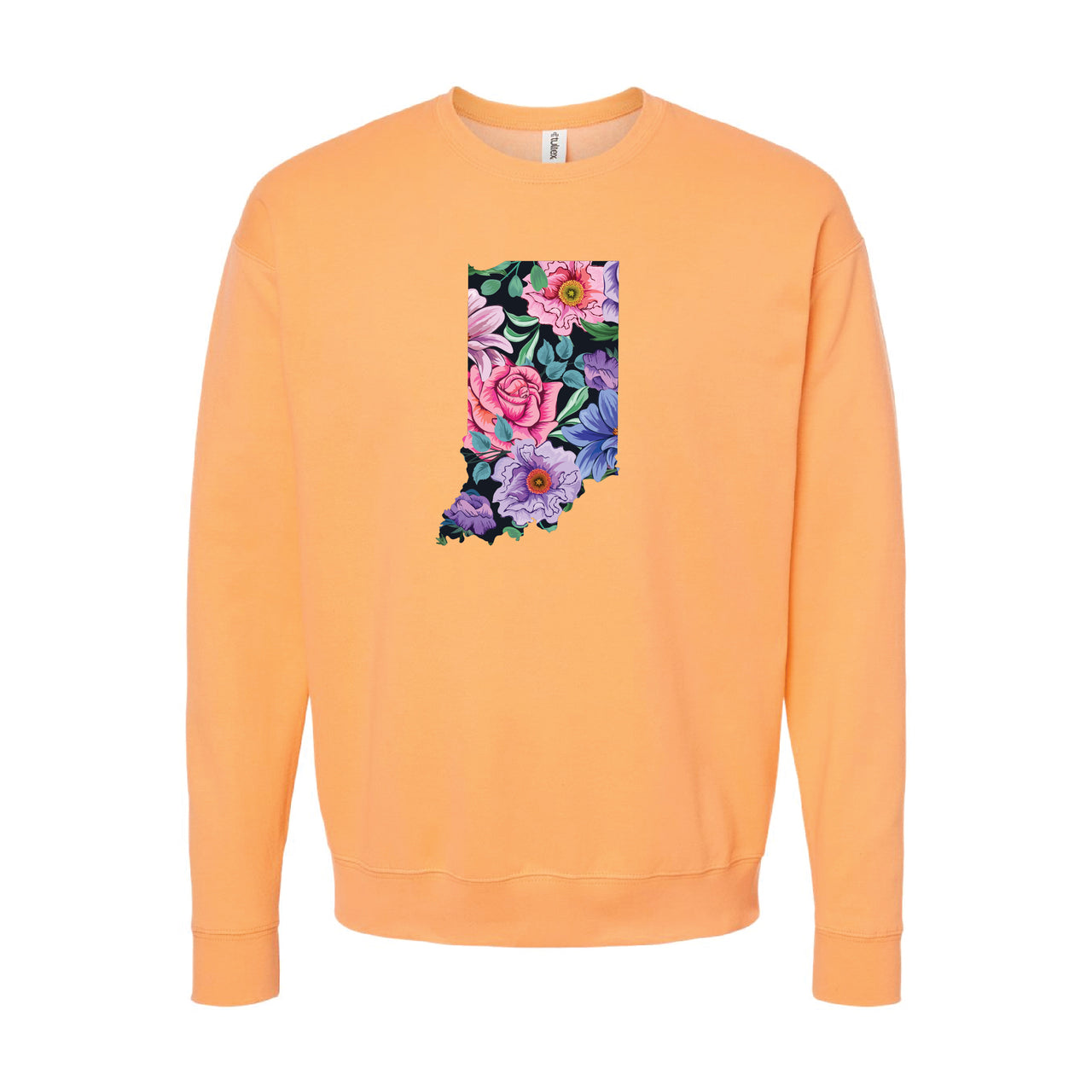 Unisex Fleece Crewneck Sweatshirt - Floral Indiana