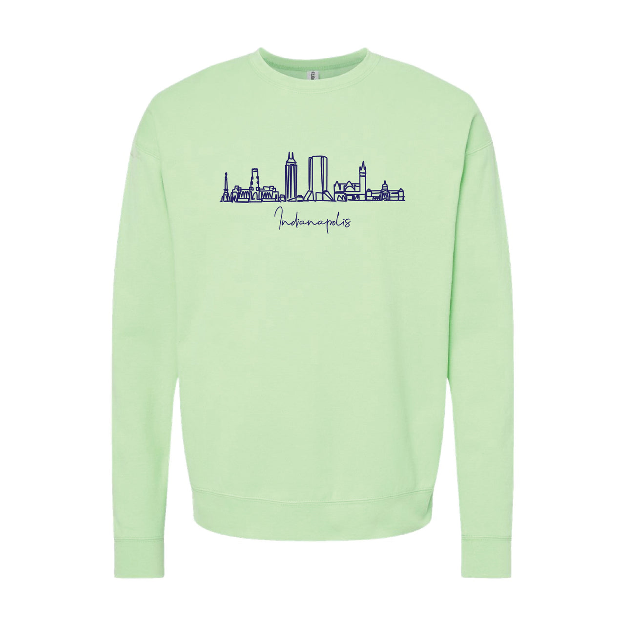 Unisex Fleece Crewneck Sweatshirt - Indianapolis Skyline