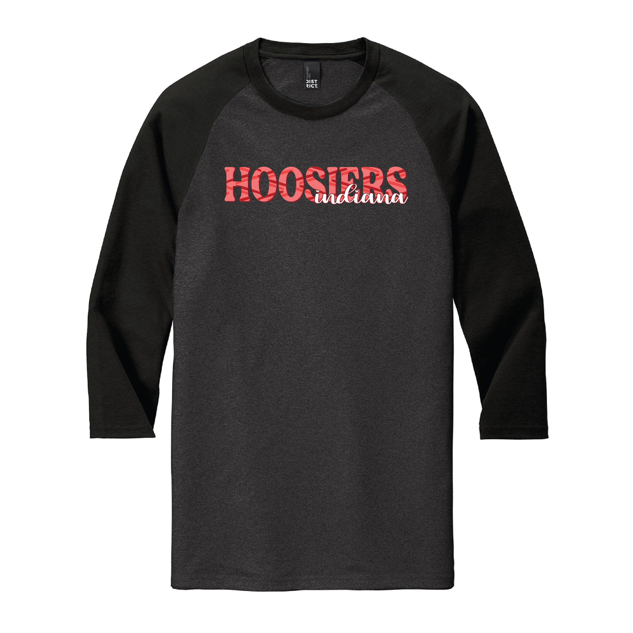 Perfect Tri 3/4-Sleeve Raglan - Indiana Hoosier