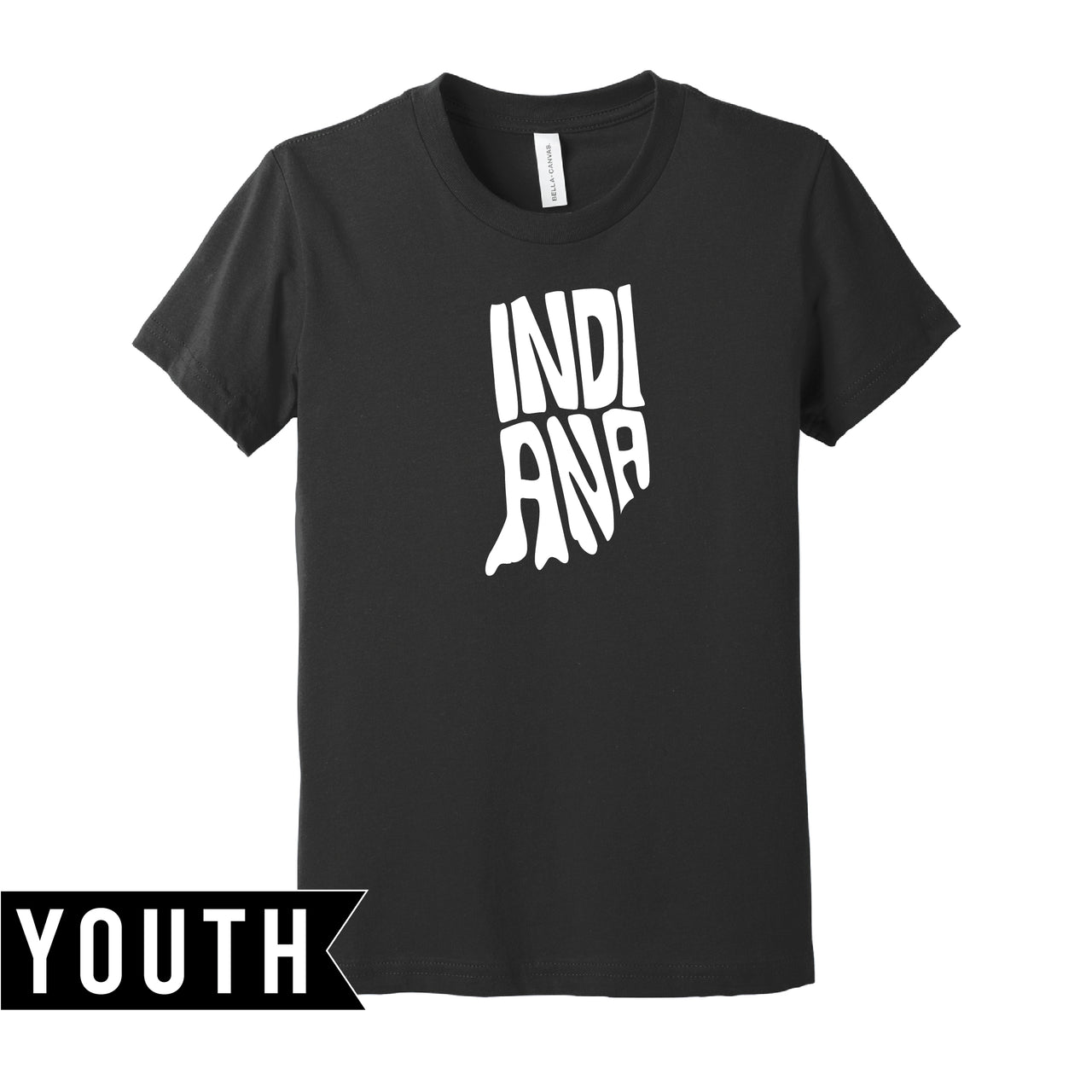 BELLA+CANVAS Youth Heather Tee - Indiana Letter