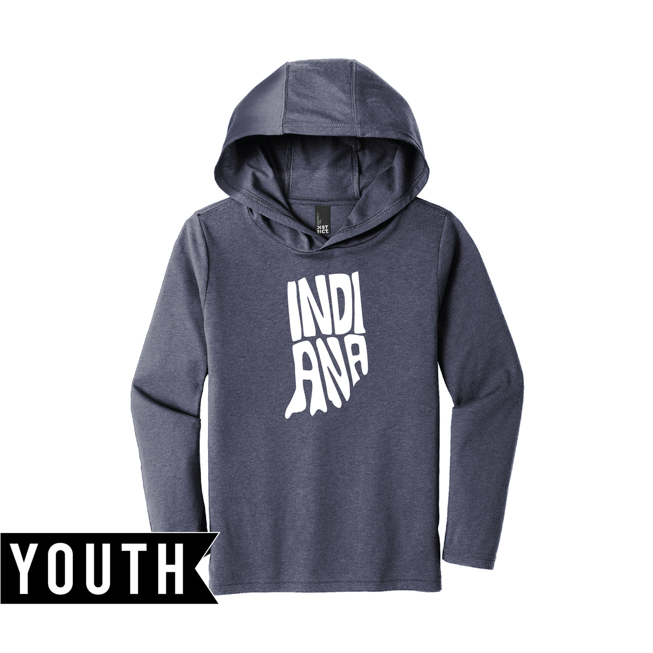 Youth Perfect Tri Long Sleeve Hoodie - Indiana Letter