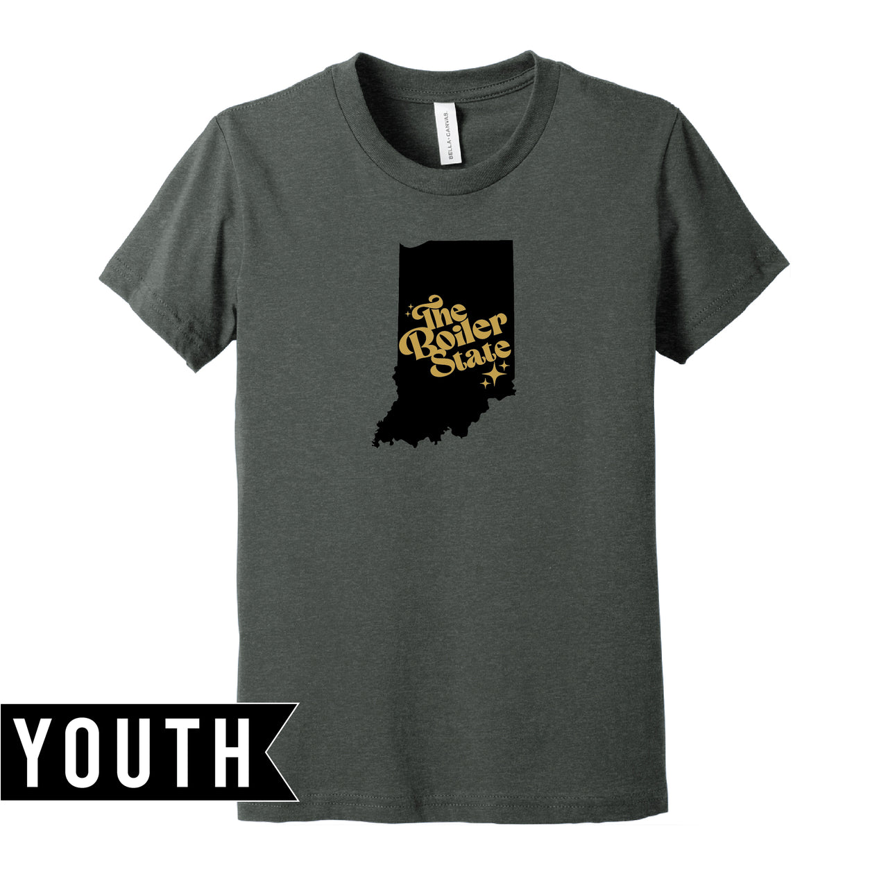 BELLA+CANVAS Youth Heather Tee - Boiler State