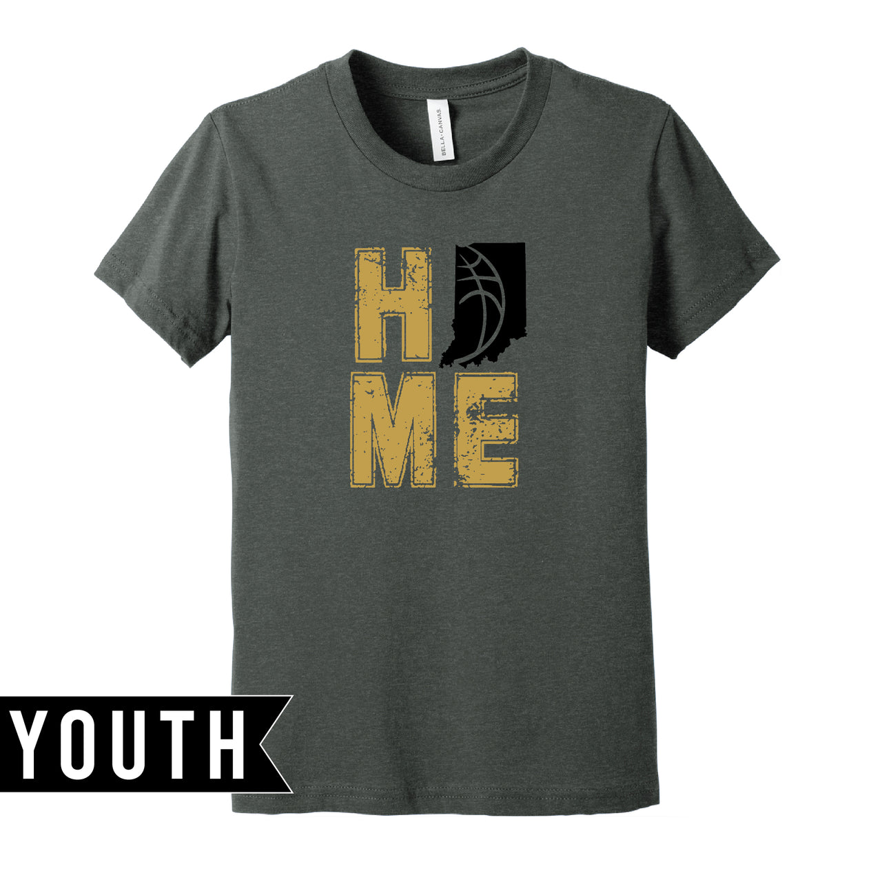 BELLA+CANVAS Youth Heather Tee - Boiler Home