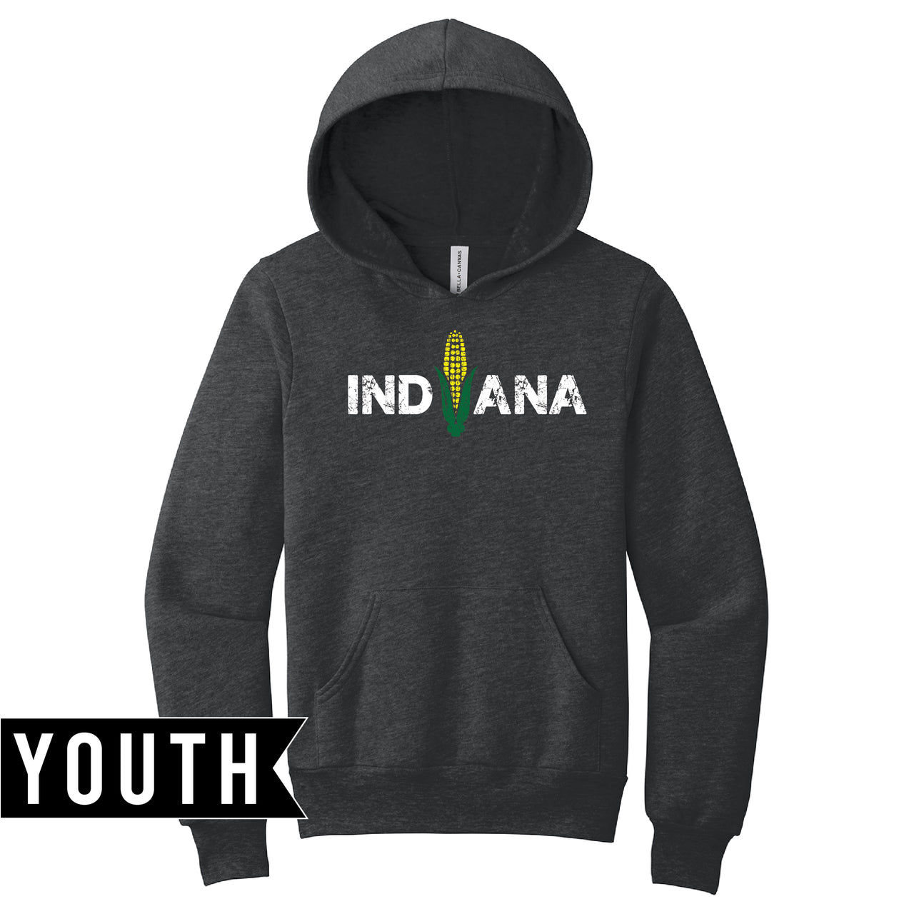 BELLA+CANVAS Youth Sponge Fleece Pullover Hoodie - Indiana Corn