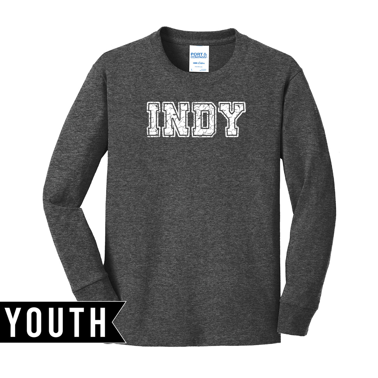 Youth Long Sleeve Cotton Tee - Indy