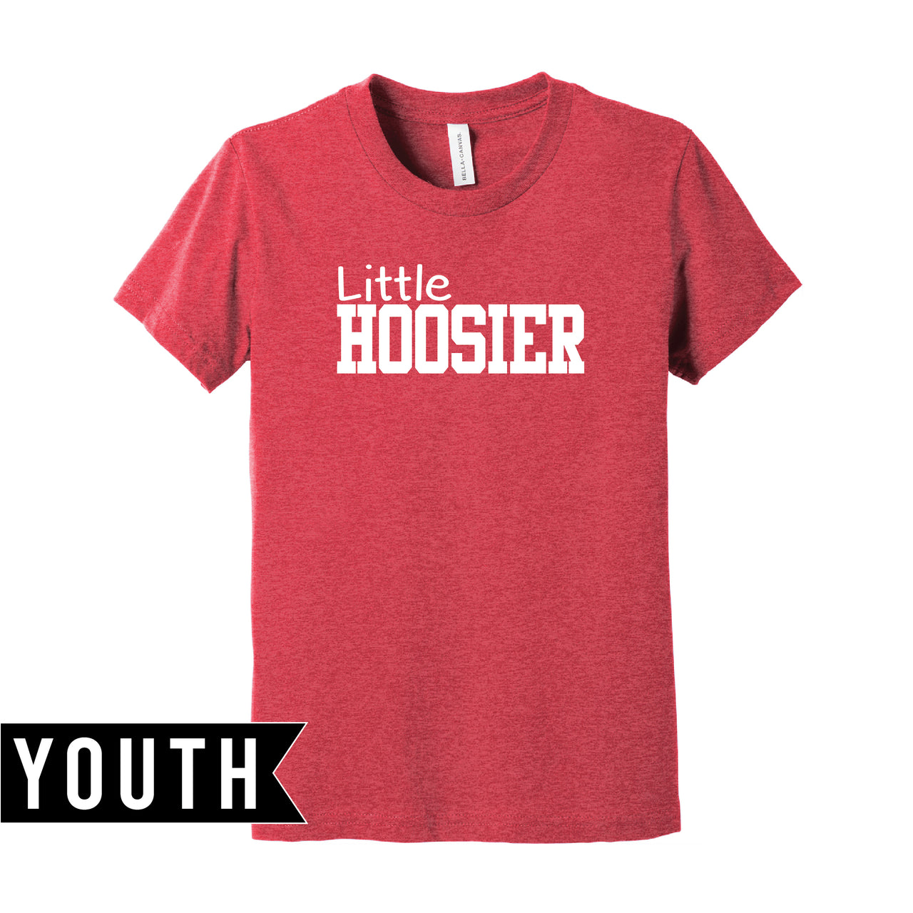 BELLA+CANVAS Youth Heather Tee - Little Hoosier