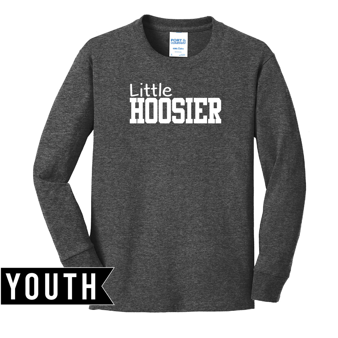 Youth Long Sleeve Cotton Tee - Little Hoosier