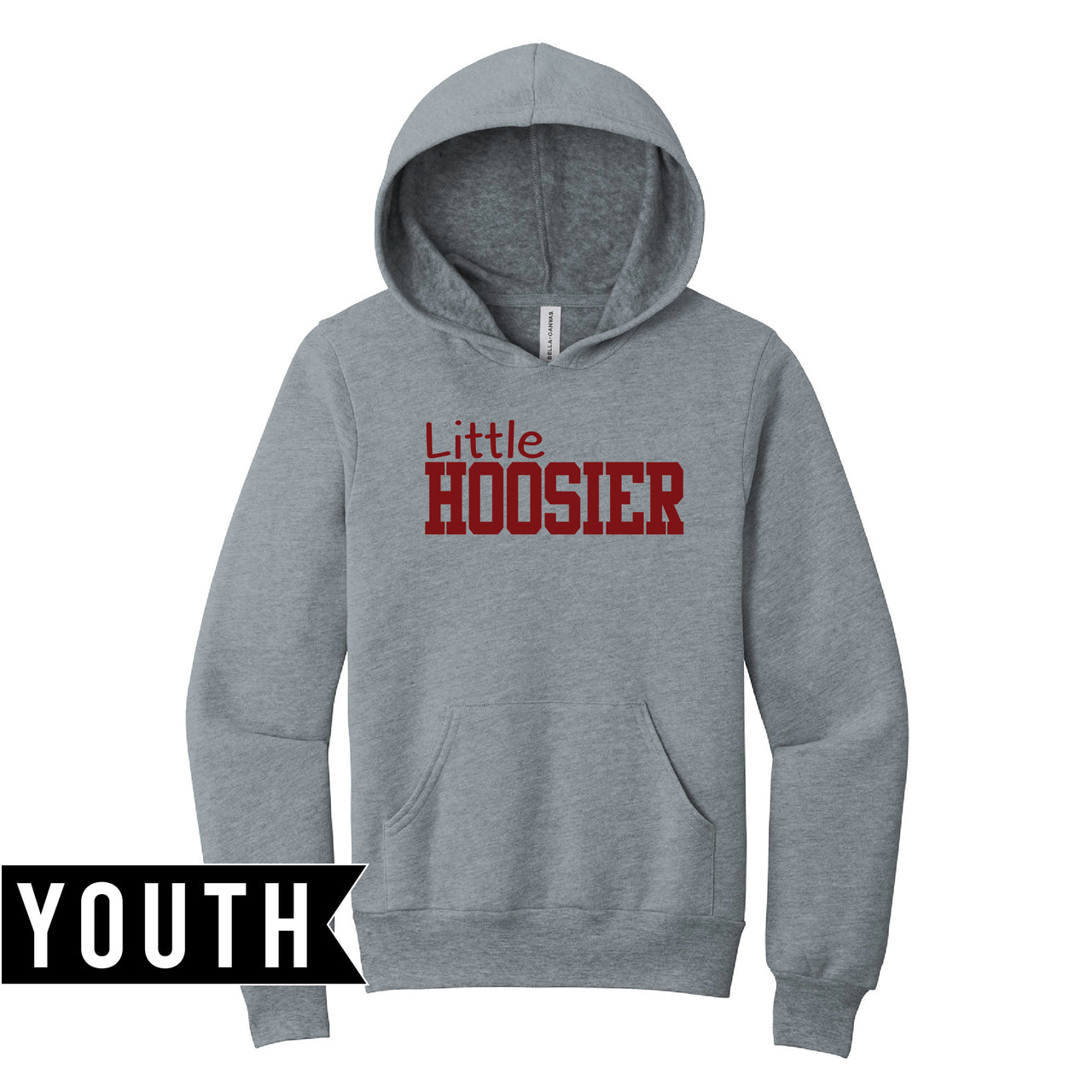 BELLA+CANVAS Youth Sponge Fleece Pullover Hoodie - Little Hoosier