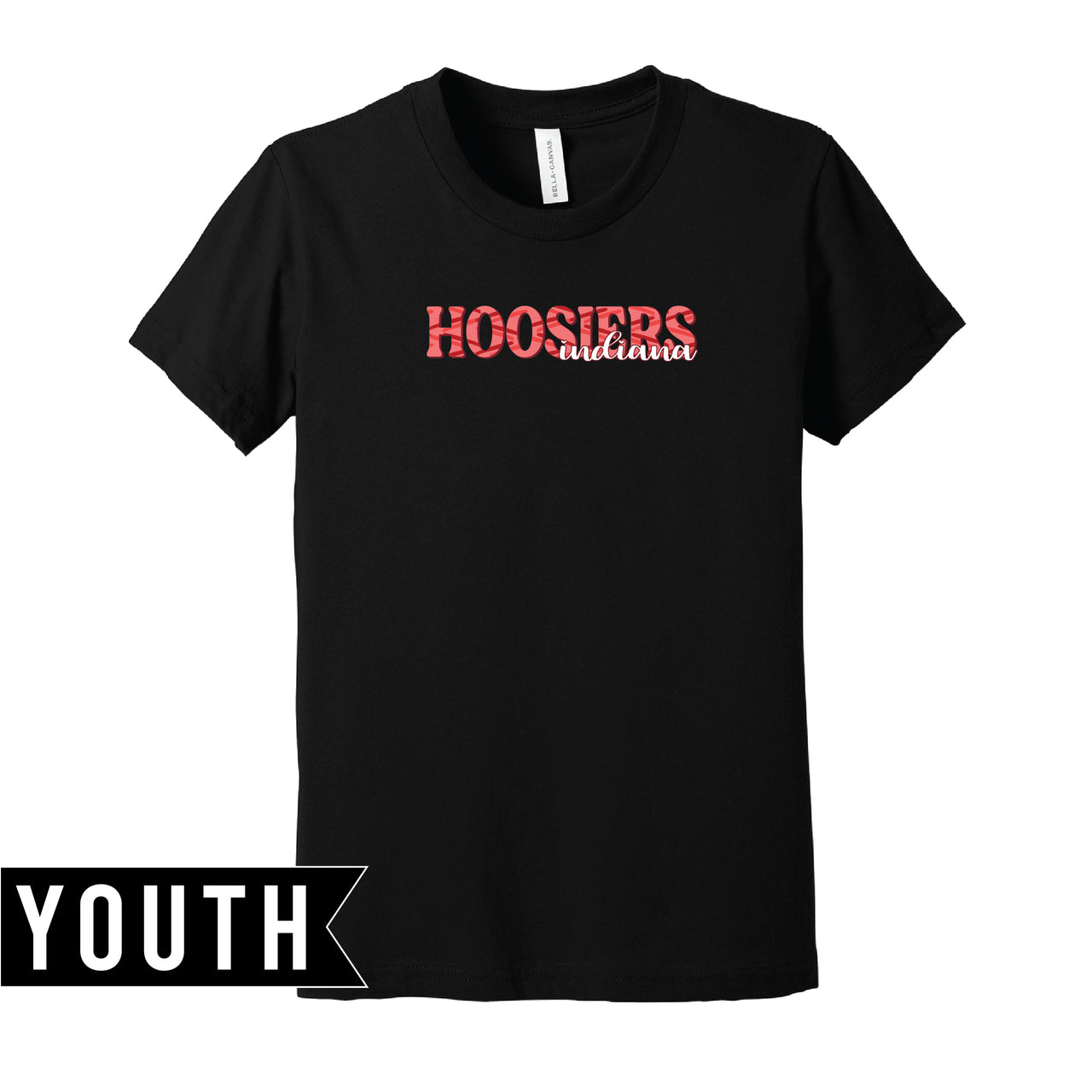 BELLA+CANVAS Youth Heather Tee - Indiana Hoosier