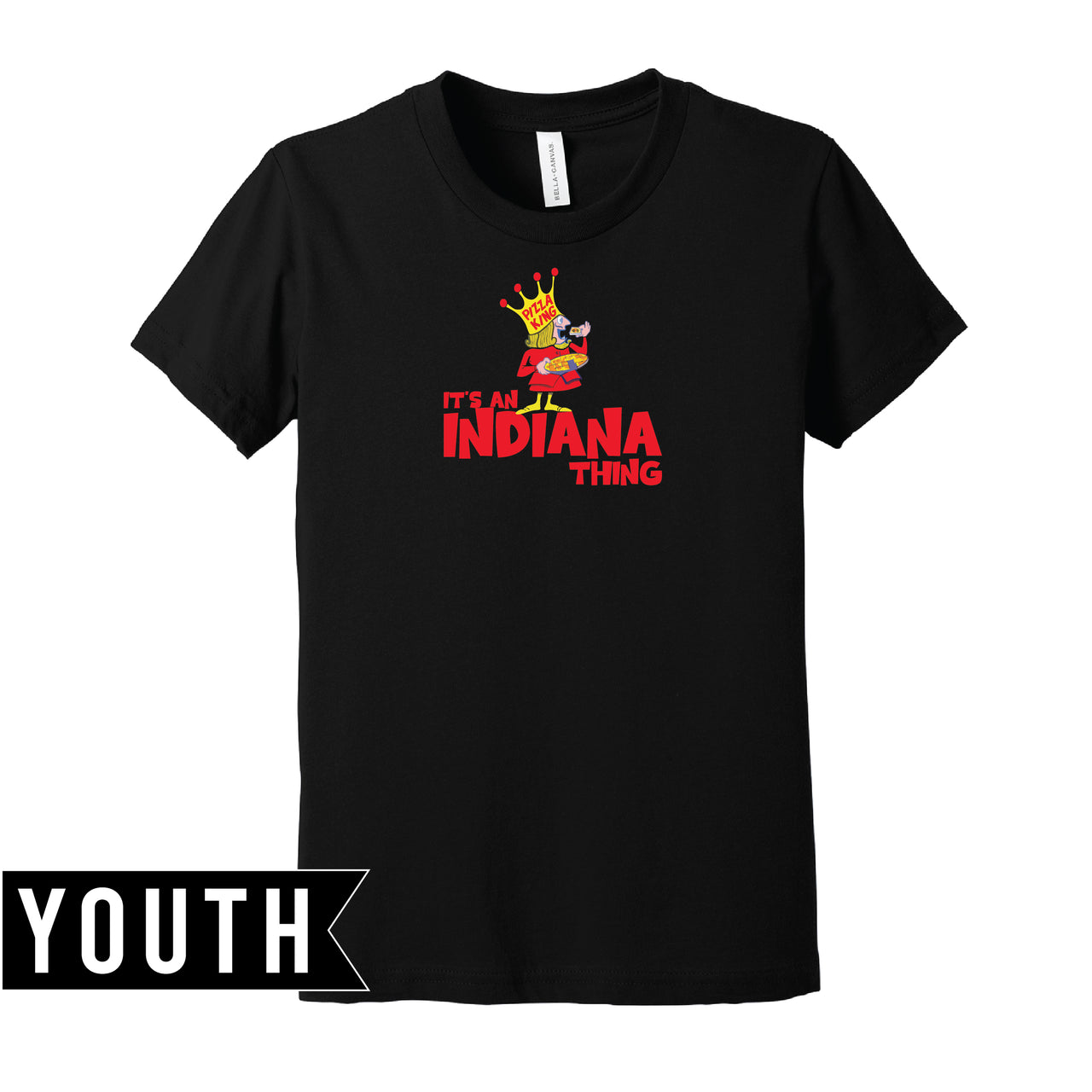 BELLA+CANVAS Youth Heather Tee - Indiana Pizza