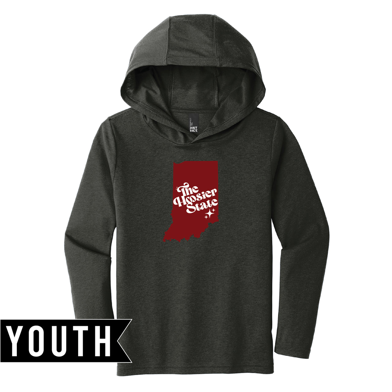 Youth Perfect Tri Long Sleeve Hoodie - Hoosier State