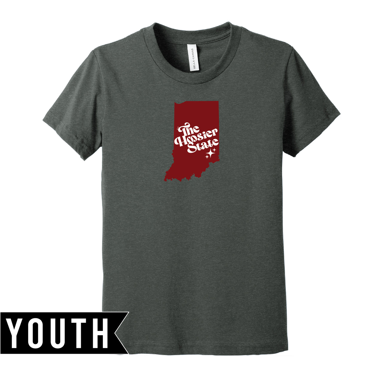 BELLA+CANVAS Youth Heather Tee - Hoosier State