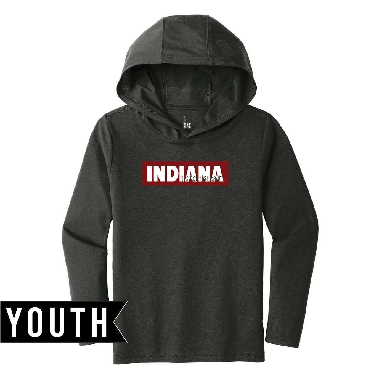 Youth Perfect Tri Long Sleeve Hoodie - Indiana Block