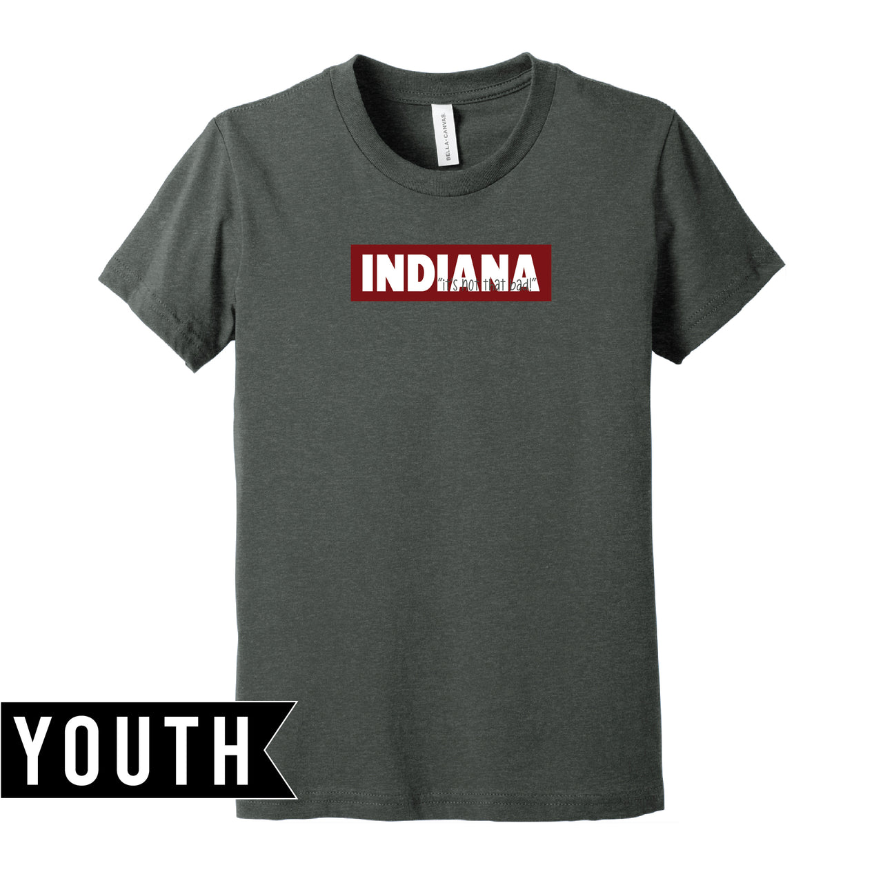 BELLA+CANVAS Youth Heather Tee - Indiana Block