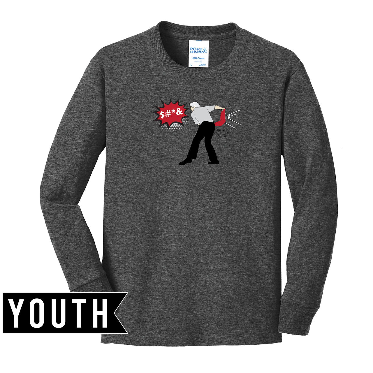 Youth Long Sleeve Cotton Tee - Hoosier Basketball